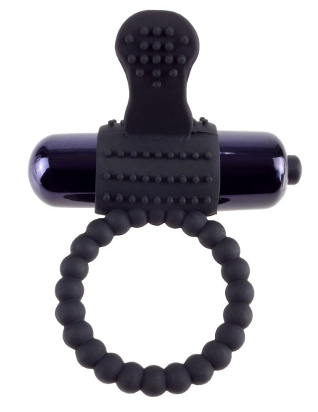 Черное эрекционное виброкольцо Vibrating Silicone Super Ring Черное эрекционное виброкольцо Vibrating Silicone Super Ring