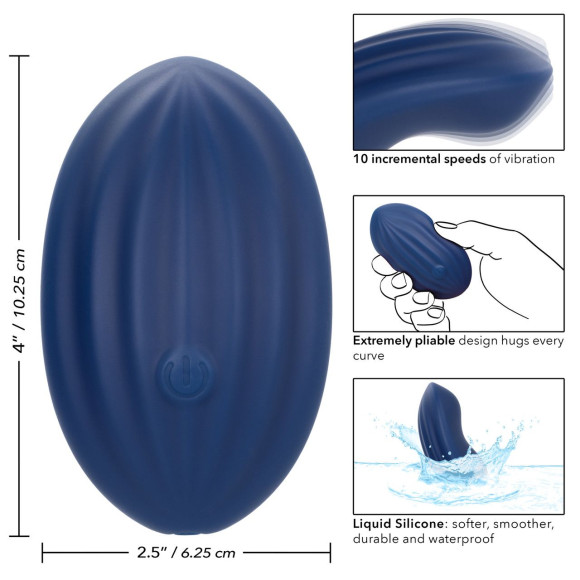 Синий вибромассажер Cashmere Velvet Curve Синий вибромассажер Cashmere Velvet Curve