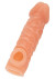 Телесная закрытая насадка с шершавой головкой Cock Sleeve 007 Size M - 15,6 см.