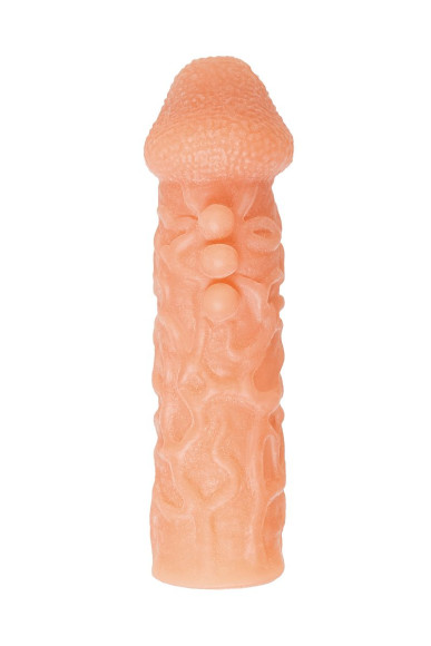 Телесная закрытая насадка с шершавой головкой Cock Sleeve 007 Size M - 15,6 см. Телесная закрытая насадка с шершавой головкой Cock Sleeve 007 Size M - 15,6 см.