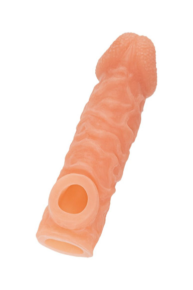 Телесная закрытая насадка с шершавой головкой Cock Sleeve 007 Size M - 15,6 см. Телесная закрытая насадка с шершавой головкой Cock Sleeve 007 Size M - 15,6 см.