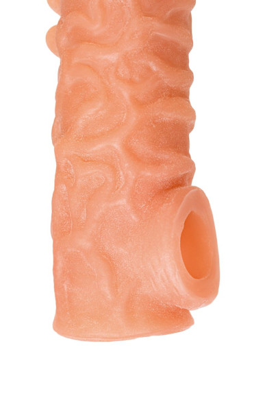 Телесная закрытая насадка с шершавой головкой Cock Sleeve 007 Size M - 15,6 см. Телесная закрытая насадка с шершавой головкой Cock Sleeve 007 Size M - 15,6 см.