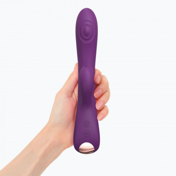 Фиолетовый вибратор-кролик Bunny & Clyde - 22,5 см. Фиолетовый вибратор-кролик Bunny & Clyde - 22,5 см.