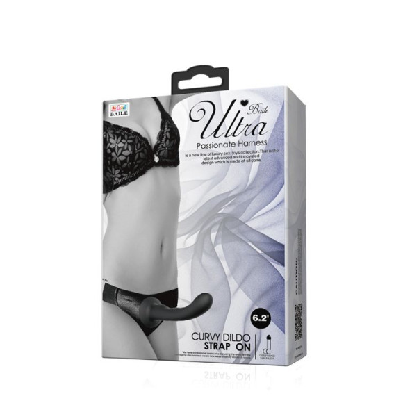 Страпон с изогнутой головкой Ultra Harness Curvy Dildo - 15,8 см. Страпон с изогнутой головкой Ultra Harness Curvy Dildo - 15,8 см.
