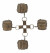 Фиксатор запястий к лодыжкам OUCH! BROWN 
