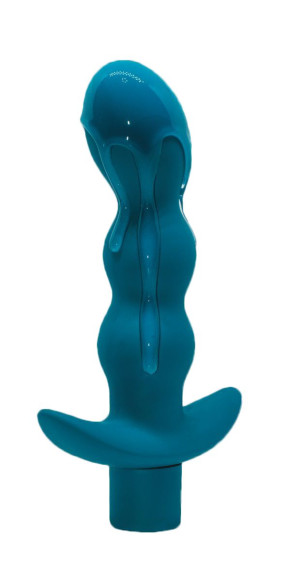 Бирюзовый анальный вибромассажёр Naughty - 14,5 см. Бирюзовый анальный вибромассажёр Naughty - 14,5 см.