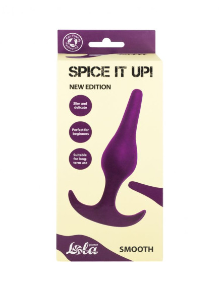 Фиолетовая анальная пробка Smooth - 12,5 см. Фиолетовая анальная пробка Smooth - 12,5 см.