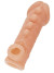 Телесная закрытая насадка с шишечками Cock Sleeve 008 Size S - 13,8 см.