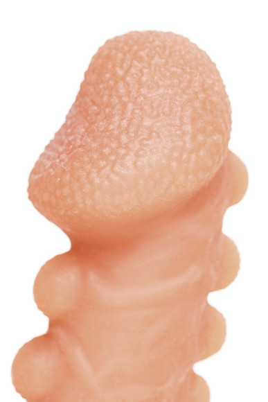 Телесная закрытая насадка с шишечками Cock Sleeve 008 Size S - 13,8 см. Телесная закрытая насадка с шишечками Cock Sleeve 008 Size S - 13,8 см.