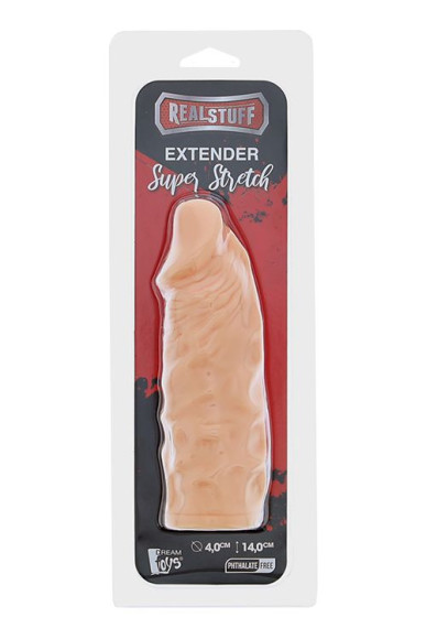 Телесная реалистичная насадка на пенис SUPER STRETCH EXTENDER 5.5INCH - 14 см. Телесная реалистичная насадка на пенис SUPER STRETCH EXTENDER 5.5INCH - 14 см.