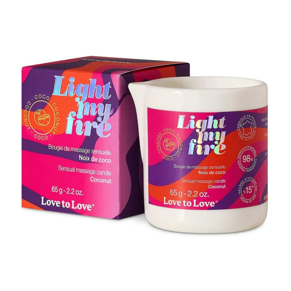 Массажная свеча Light My Fire Coconut с ароматом кокоса - 65 гр. Массажная свеча Light My Fire Coconut с ароматом кокоса - 65 гр.