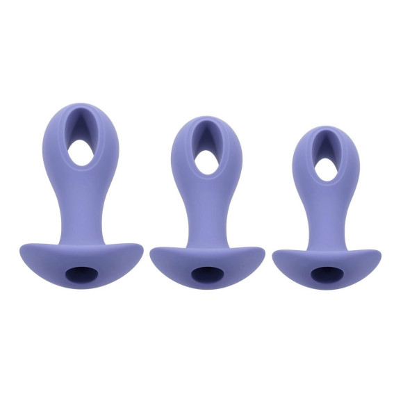 Набор из 3 анальных пробок с вибропулей Hole Punch Plug Set Набор из 3 анальных пробок с вибропулей Hole Punch Plug Set