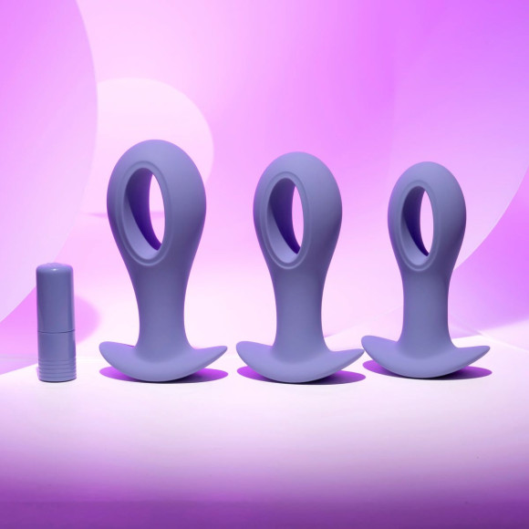 Набор из 3 анальных пробок с вибропулей Hole Punch Plug Set Набор из 3 анальных пробок с вибропулей Hole Punch Plug Set