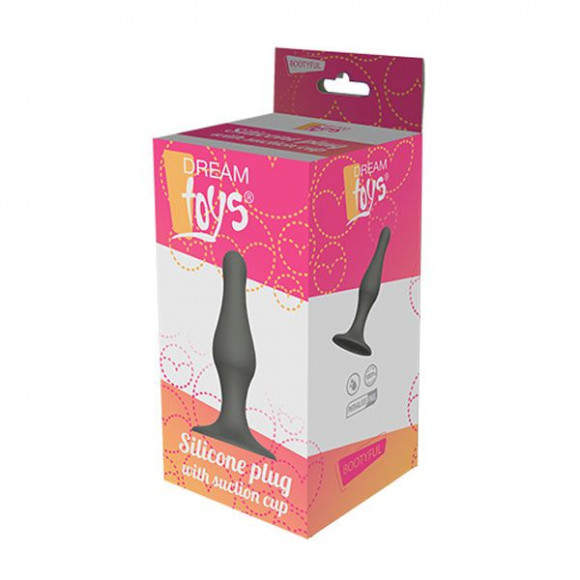 Серый удлиненный анальный стимулятор PLUG WITH SUCTION CUP - 10,3 см. Серый удлиненный анальный стимулятор PLUG WITH SUCTION CUP - 10,3 см.