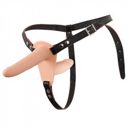 Телесный двойной вибрострапон с вибрацией Vibrating Double Strap-On - 15 см. Телесный двойной вибрострапон с вибрацией Vibrating Double Strap-On - 15 см.