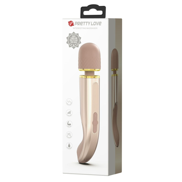 Бежевый жезловый вибратор Power Wand - 29 см. Бежевый жезловый вибратор Power Wand - 29 см.