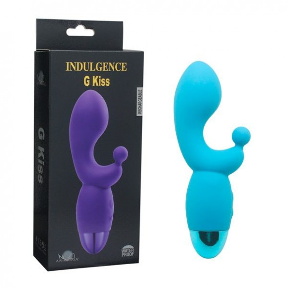 Голубой вибратор INDULGENCE Rechargeable G Kiss - 16,5 см. Голубой вибратор INDULGENCE Rechargeable G Kiss - 16,5 см.