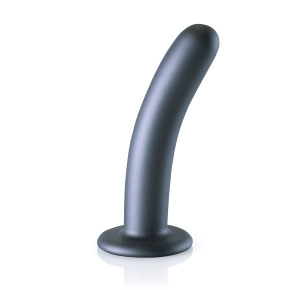 Серый фаллоимитатор Smooth G-Spot - 15 см. Серый фаллоимитатор Smooth G-Spot - 15 см.