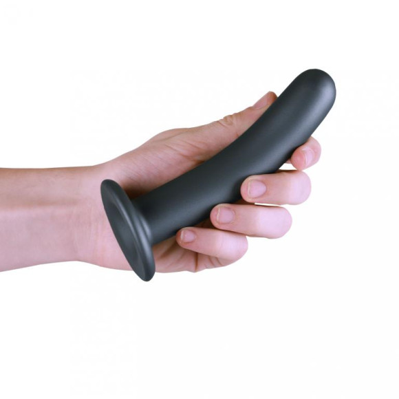 Серый фаллоимитатор Smooth G-Spot - 15 см. Серый фаллоимитатор Smooth G-Spot - 15 см.