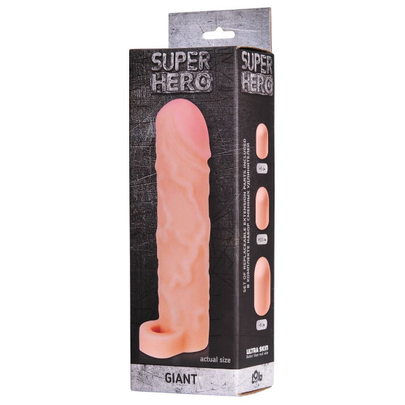 Фаллоудлинитель SUPER HERO Giant - 22 см. Фаллоудлинитель SUPER HERO Giant - 22 см.