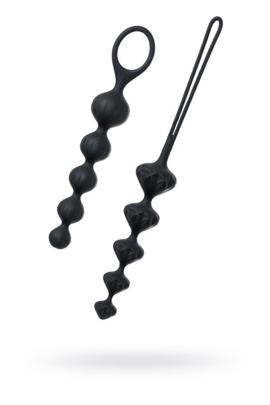 Набор из 2 чёрных анальных цепочек Satisfyer Love Beads Набор из 2 чёрных анальных цепочек Satisfyer Love Beads
