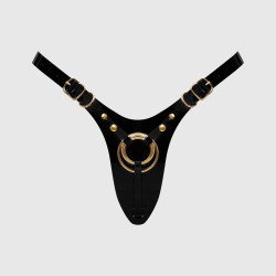 Черный пояс для фиксации насадок Strap-On-Me Leatherette Harness Fabulous