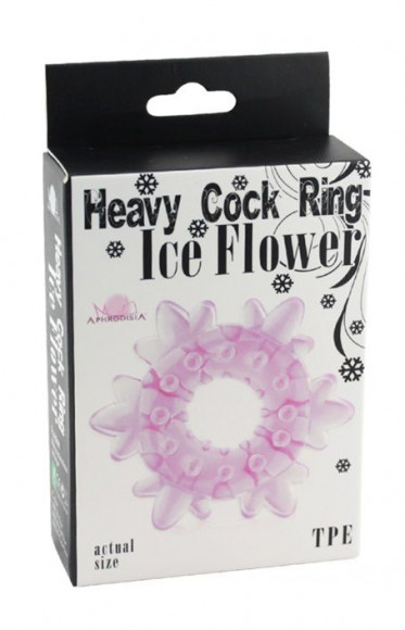 Прозрачное кольцо Heavy Cock Ring Ice Flower Прозрачное кольцо Heavy Cock Ring Ice Flower