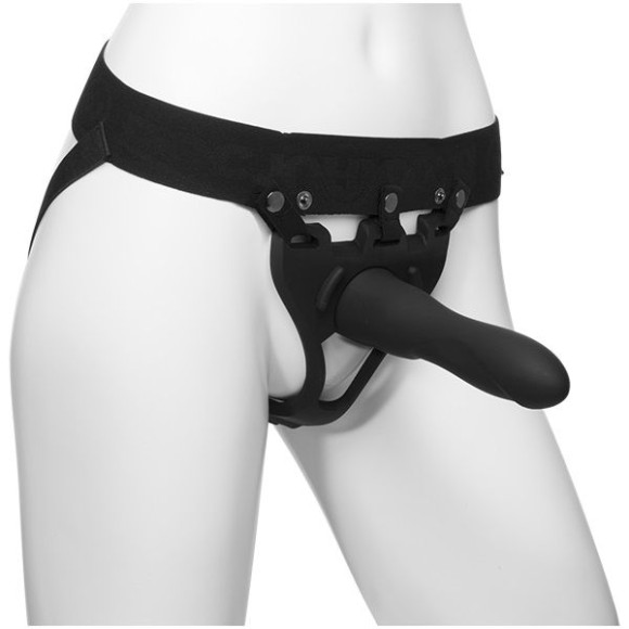 Черный полый страпон с креплением Body Extensions BE Strong - 19,05 см. Черный полый страпон с креплением Body Extensions BE Strong - 19,05 см.
