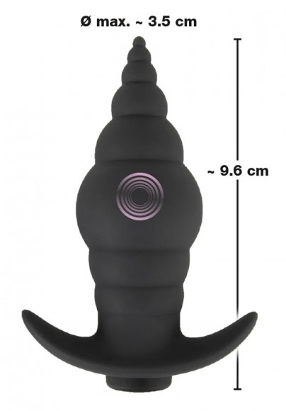 Черная анальная вибропробка RC Butt Plug - 9,6 см. Черная анальная вибропробка RC Butt Plug - 9,6 см.