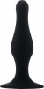 Чёрная фигурная анальная пробка Butt Plug with Suction Cup Large