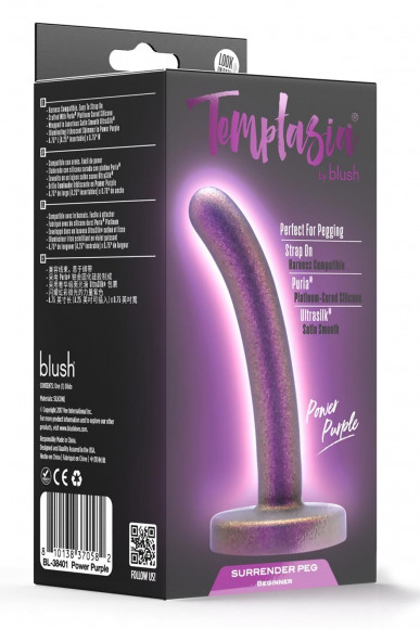 Фиолетовая насадка с гладкой поверхностью Surrender 4.75 Inch Beginner Pegging Dildo - 12 см. Фиолетовая насадка с гладкой поверхностью Surrender 4.75 Inch Beginner Pegging Dildo - 12 см.