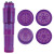 Фиолетовая виброракета с 4 насадками MULTI STIMULATOR CANDY PIE PURPLE PULSY