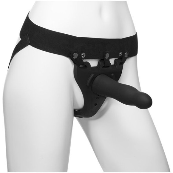 Черный полый вибрострапон Body Extensions BE Aroused - 17,78 см. Черный полый вибрострапон Body Extensions BE Aroused - 17,78 см.