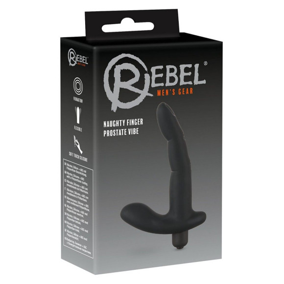 Черный вибромассажер простаты Naughty Finger Prostate Vibe - 13,8 см. Черный вибромассажер простаты Naughty Finger Prostate Vibe - 13,8 см.
