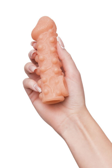 Телесная закрытая насадка с шариками Cock Sleeve 010 Size S - 13,8 см. Телесная закрытая насадка с шариками Cock Sleeve 010 Size S - 13,8 см.