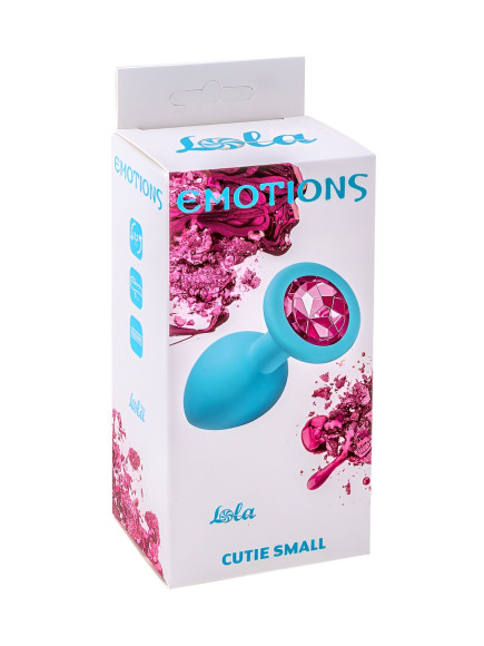 Малая голубая анальная пробка Emotions Cutie Small с розовым кристаллом - 7,5 см. Малая голубая анальная пробка Emotions Cutie Small с розовым кристаллом - 7,5 см.
