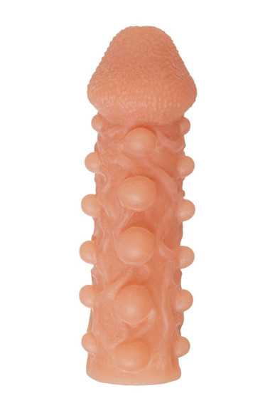 Телесная закрытая насадка с шариками Cock Sleeve 010 Size M - 15,6 см. Телесная закрытая насадка с шариками Cock Sleeve 010 Size M - 15,6 см.