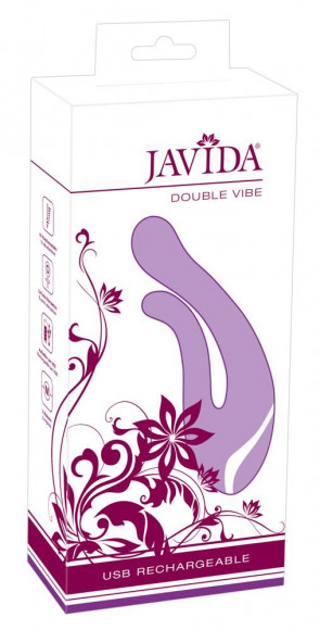 Фиолетовый перезаряжаемый вибратор Javida Double Vibe Фиолетовый перезаряжаемый вибратор Javida Double Vibe