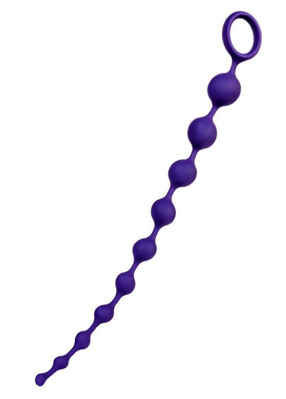 Фиолетовая силиконовая анальная цепочка Grape - 35 см. Фиолетовая силиконовая анальная цепочка Grape - 35 см.