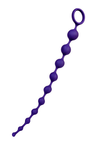 Фиолетовая силиконовая анальная цепочка Grape - 35 см. Фиолетовая силиконовая анальная цепочка Grape - 35 см.