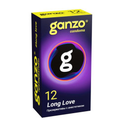 Презервативы с анестетиком для продления удовольствия Ganzo Long Love - 12 шт.