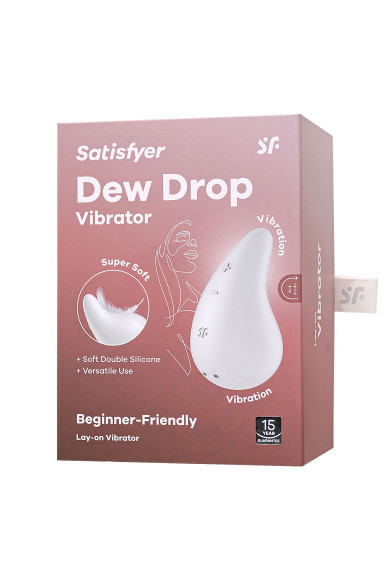 Белый вибромассажер в форме капли Dew Drop Белый вибромассажер в форме капли Dew Drop