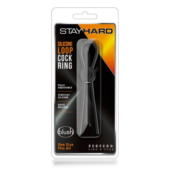 Черное силиконовое лассо на пенис SILICONE LOOP COCK RING Черное силиконовое лассо на пенис SILICONE LOOP COCK RING