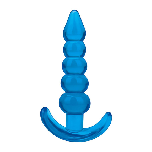 Голубая анальная елочка Medium Beaded Plug - 11,4 см. Голубая анальная елочка Medium Beaded Plug - 11,4 см.