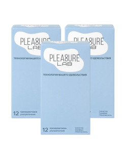 Набор из 3 упаковок ультратонких презервативов Pleasure Lab (по 12 шт.) Набор из 3 упаковок ультратонких презервативов Pleasure Lab (по 12 шт.)