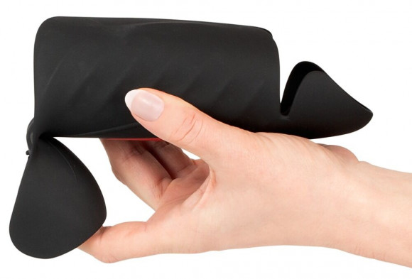 Черный вибромастурбатор с трехточечной стимуляцией Penis Trainer with 3 Point Stimulation