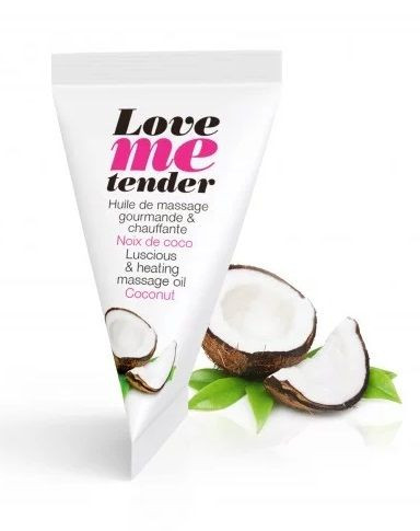 Съедобное согревающее массажное масло Love Me Tender Cocos с ароматом кокоса - 10 мл. Съедобное согревающее массажное масло Love Me Tender Cocos с ароматом кокоса - 10 мл.