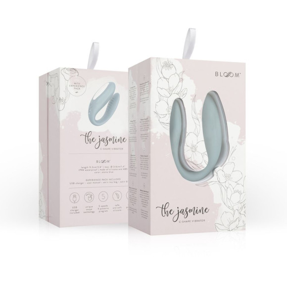 Голубой C-образный вибростимулятор для пар The Jasmine Голубой C-образный вибростимулятор для пар The Jasmine