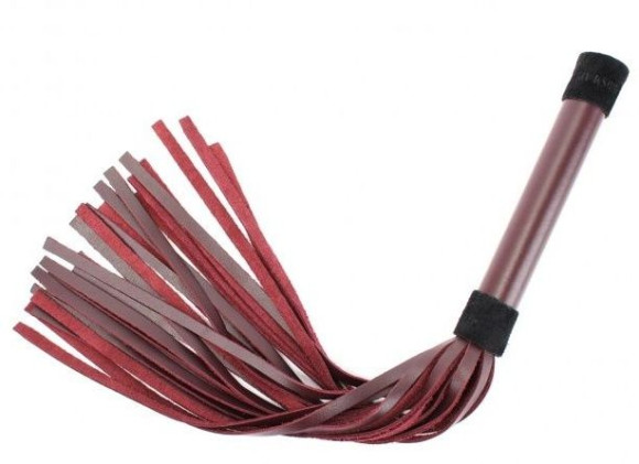 Бордовая плеть Maroon Leather Whip с гладкой ручкой - 45 см. Бордовая плеть Maroon Leather Whip с гладкой ручкой - 45 см.