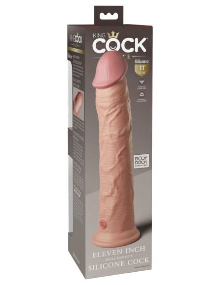 Телесный фаллоимитатор-реалистик King Cock Ellite Dual Density - 28 см. Телесный фаллоимитатор-реалистик King Cock Ellite Dual Density - 28 см.